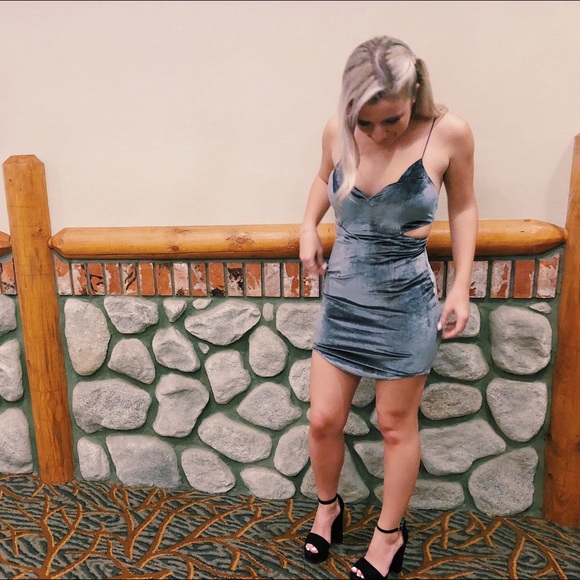 suede vegas dress- silver - Picture 1 of 5